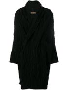 Uma Wang Textured Wrap Coat - Black