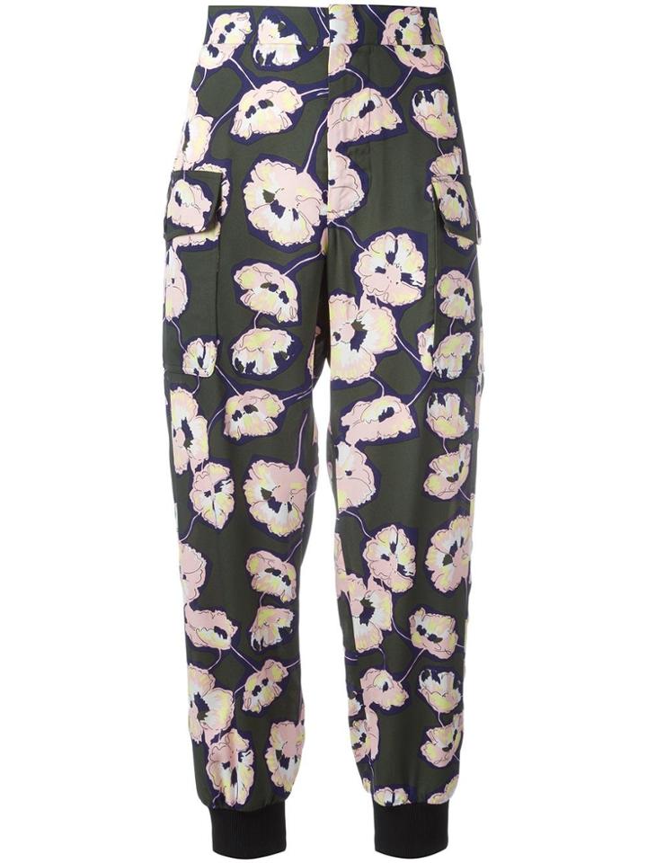 Marni Whisper Print Trackpants - Green