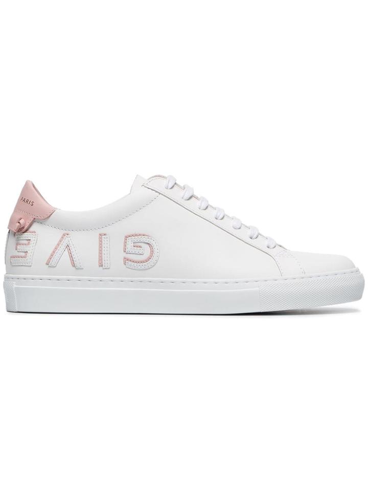 Givenchy Urban Street Logo Applique Leather Sneakers - White