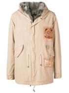 Mr & Mrs Italy Fur-lined Medium Parka - Nude & Neutrals