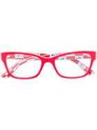 Dolce & Gabbana Eyewear - Rectangular Frame Glasses - Women - Acetate - 52, Red, Acetate