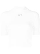 Off-white Cropped High Neck T-shirt