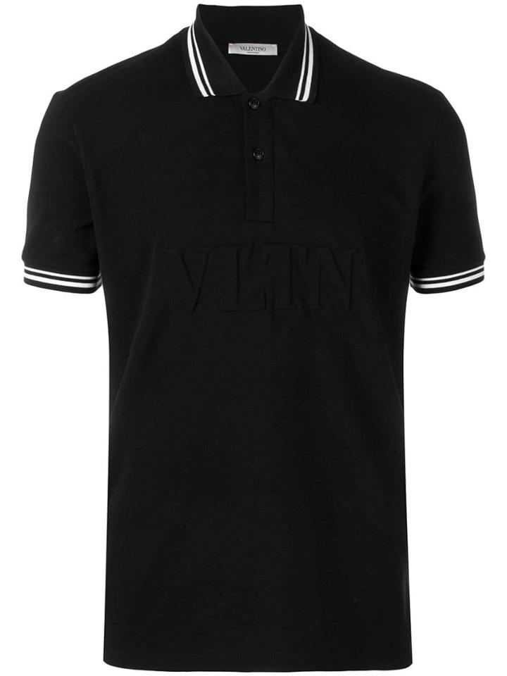 Valentino Logo Polo Shirt - Black