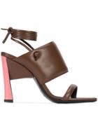 Marni Tie Ankle Sandals - Brown