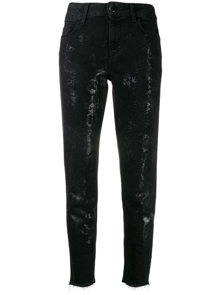 Liu Jo Snake Detail Jeans - Black