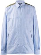 Junya Watanabe Panelled Zip-up Shirt - Blue