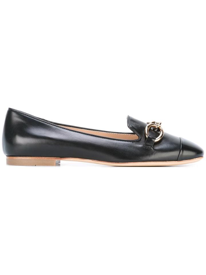 Tod's Gold-tone Chain Detail Slippers - Black