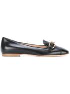 Tod's Gold-tone Chain Detail Slippers - Black