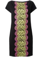 Boutique Moschino Floral Lace Detail Dress, Women's, Size: 46, Black, Triacetate/polyester/acetate