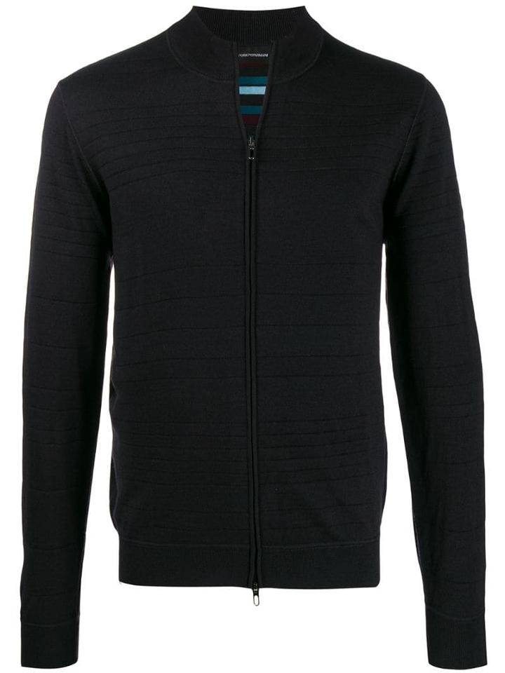 Emporio Armani Slim-fit Cardigan - Blue