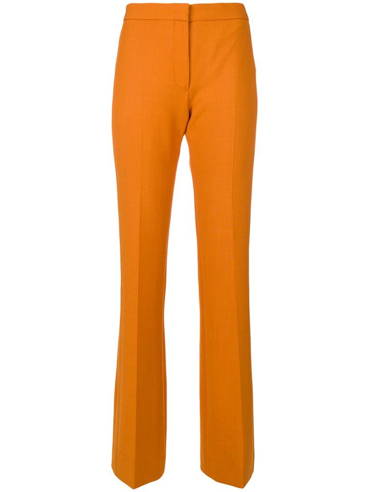Victoria Victoria Beckham - Flared Trousers - Women - Nylon/polyester/spandex/elastane/wool - 6, Yellow/orange, Nylon/polyester/spandex/elastane/wool