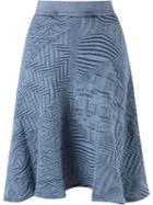 Cecilia Prado A-line Knitted Skirt, Women's, Size: P, Blue, Cotton