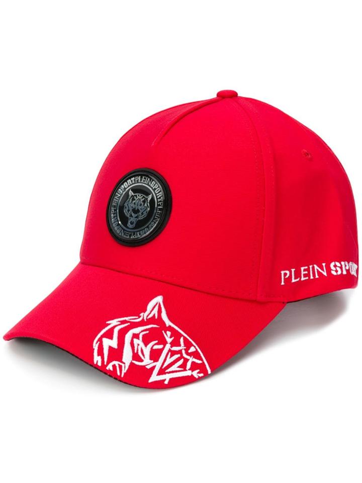 Plein Sport Logo Patch Baseball Cap - Red
