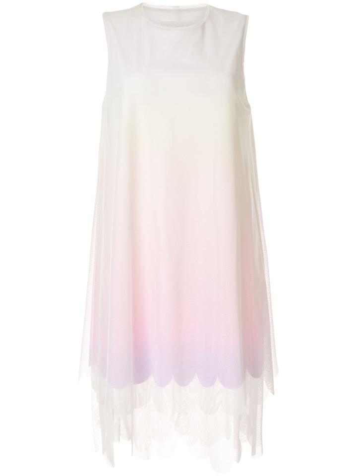 Paskal Mesh-panelled Ombré Dress - White