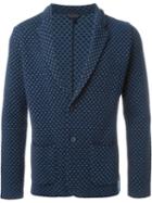 Lardini Knit Blazer, Men's, Size: Large, Blue, Cotton/nylon