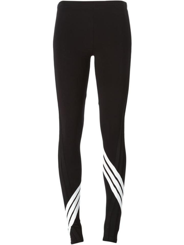 Y-3 Stripe Detail Leggings, Women's, Size: Xs, Black, Cotton/spandex/elastane