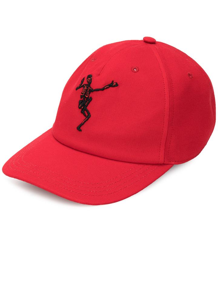 Alexander Mcqueen Dancing Skeleton Embroidered Baseball Cap