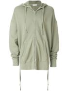 Faith Connexion Oversized Zipped Hoodie - Green