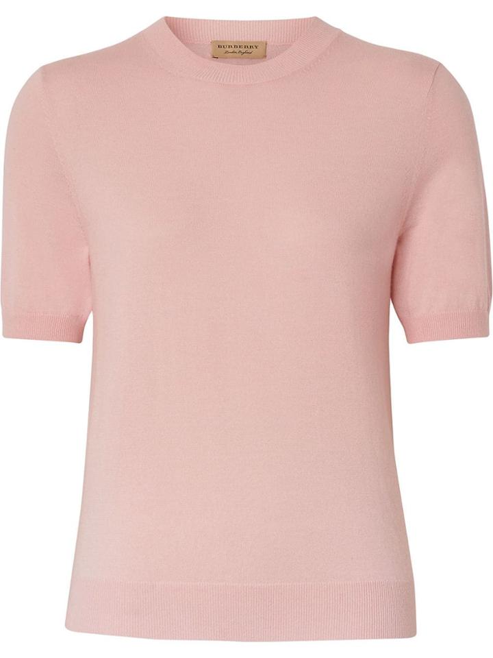Burberry Short-sleeved Knit Top - Pink