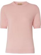Burberry Short-sleeved Knit Top - Pink