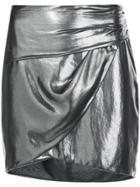 Michelle Mason Gathered Mini Skirt - Grey