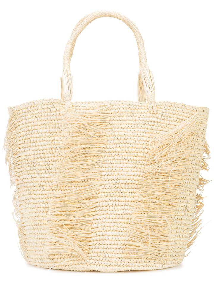 Sensi Studio Frayed Tote - Nude & Neutrals