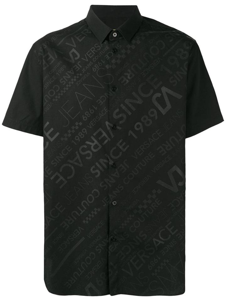 Versace Jeans Contrast Logo Shirt - Black