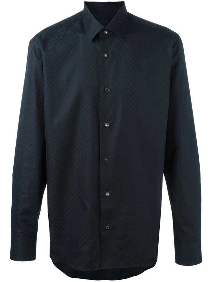 Salvatore Ferragamo Gancio Print Shirt - Black