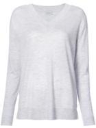 Le Kasha V-neck Knit Pullover - Grey
