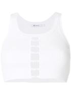 T By Alexander Wang Cropped Ribbed Top - White