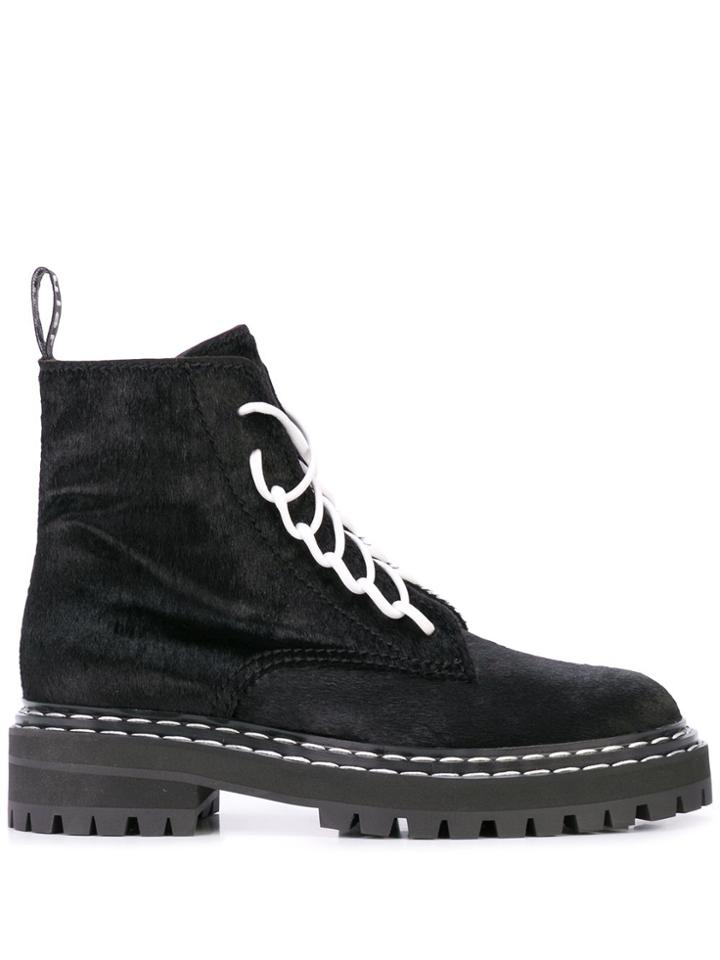 Proenza Schouler Kebir Lace-front Boots - Black