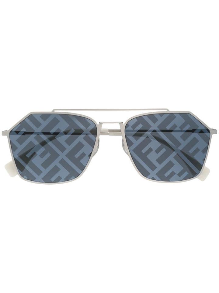 Fendi Eyewear Monogram Lense Sunglasses - Black