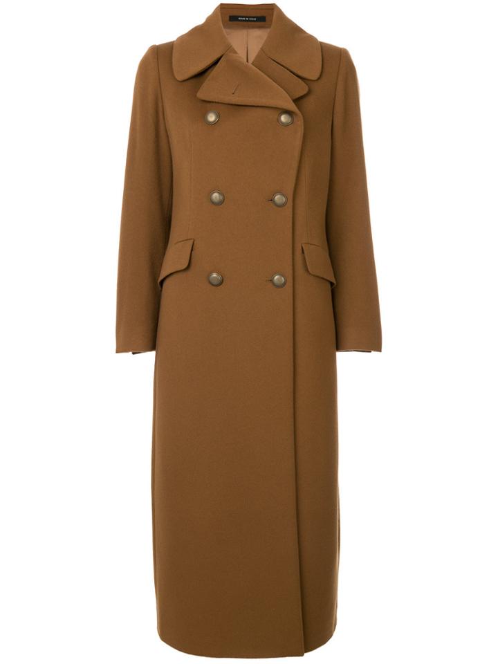 Tagliatore Long Double-breasted Coat - Brown