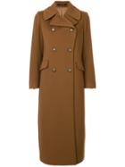 Tagliatore Long Double-breasted Coat - Brown