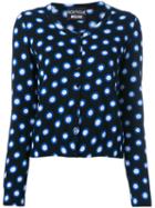 Boutique Moschino Spot Print Cardigan, Women's, Size: 48, Black, Cotton