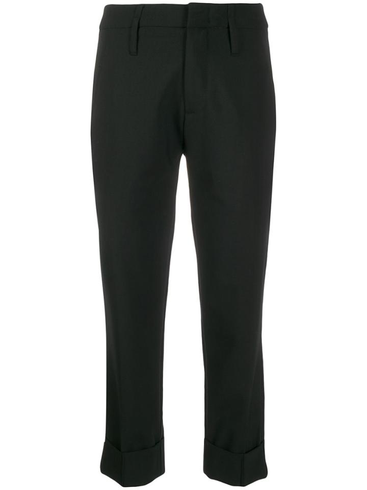 Tela Woven Cropped Trousers - Black