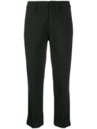 Tela Woven Cropped Trousers - Black