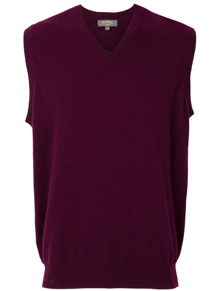 N.peal The Westminster Knitted Vest - Red