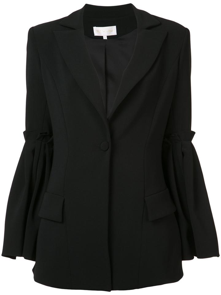 Christian Siriano Flared Sleeve Blazer - Black