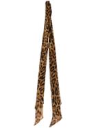 Nili Lotan Leopard Print Scarf - Brown
