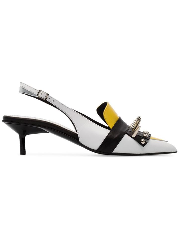 Marques'almeida Spiked Slingback Mules - White