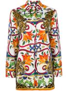 Dolce & Gabbana Majolica Leopard Print Shirt - Multicolour