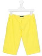 Aston Martin Kids - Classic Bermudas - Kids - Cotton - 10 Yrs, Yellow/orange