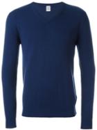 Eleventy V-neck Sweater, Men's, Size: Medium, Blue, Cashmere