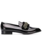 Agl Braided Detail Loafers - Black
