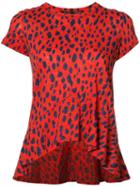 Proenza Schouler Printed Peplum Top, Women's, Size: Small, Red, Cotton