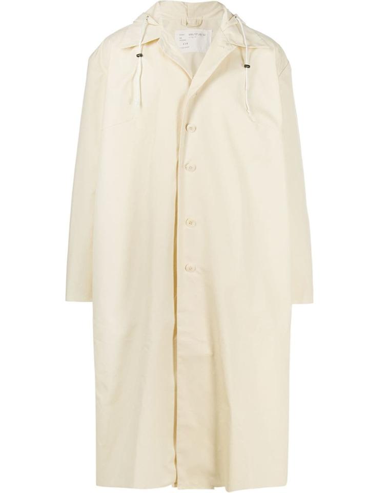Camiel Fortgens Long Hooded Raincoat - White