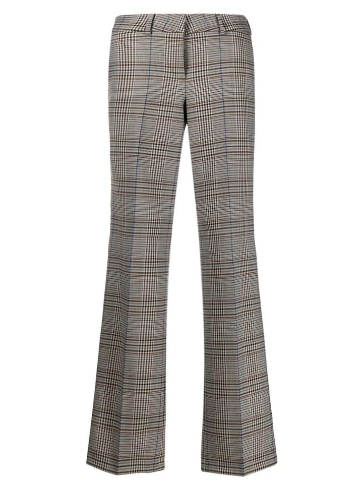 Cambio Plaid Tailored Trousers - Neutrals