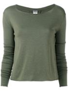 Kristensen Du Nord Long Sleeve T-shirt, Women's, Size: 0, Green, Cotton/cashmere