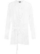 Ann Demeulemeester Band Collar Shirt - White